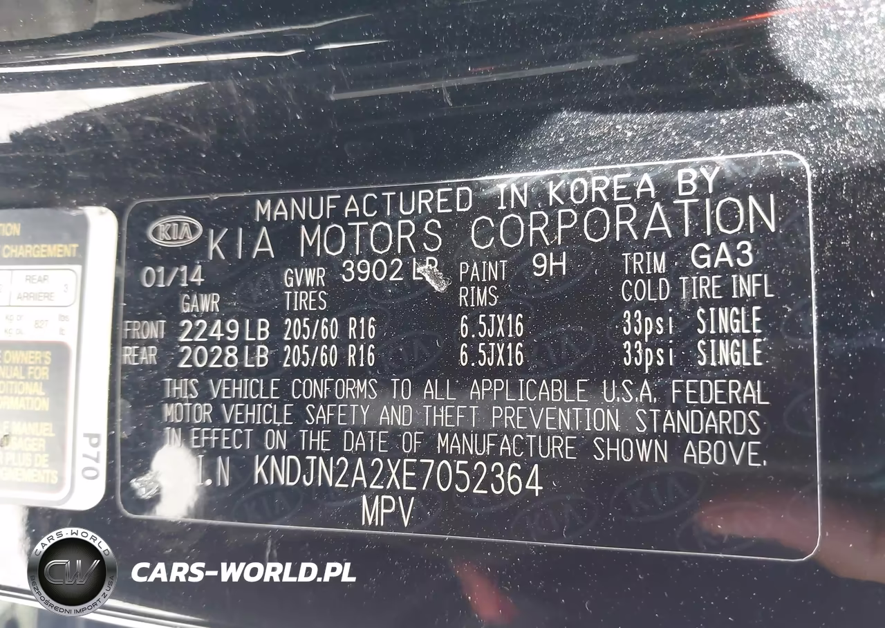 2014 Kia Soul VIN:KNDJN2A2XE7052364 - 9