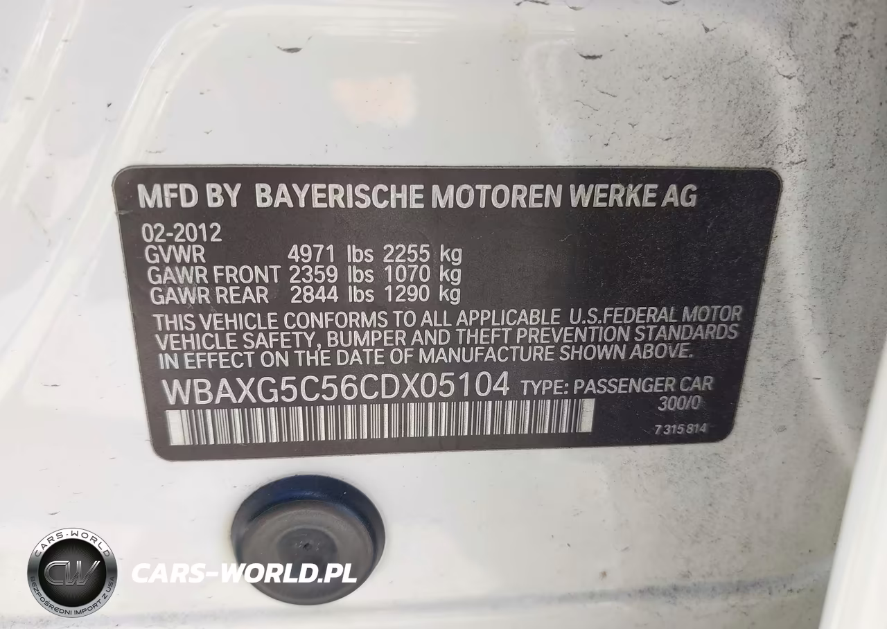 2012 BMW 528I VIN:WBAXG5C56CDX05104 - 9