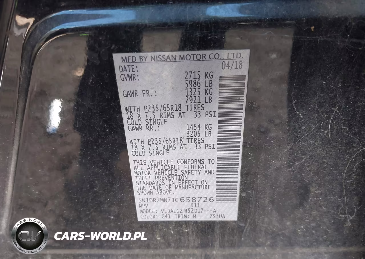 2018 Nissan Pathfinder Sl VIN:5N1DR2MN7JC658726 - 9