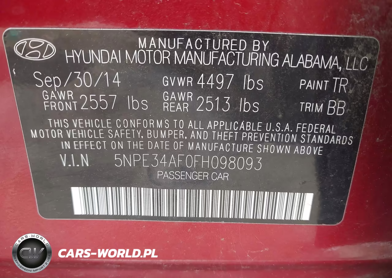 2015 Hyundai Sonata Limited VIN:5NPE34AF0FH098093 - 9