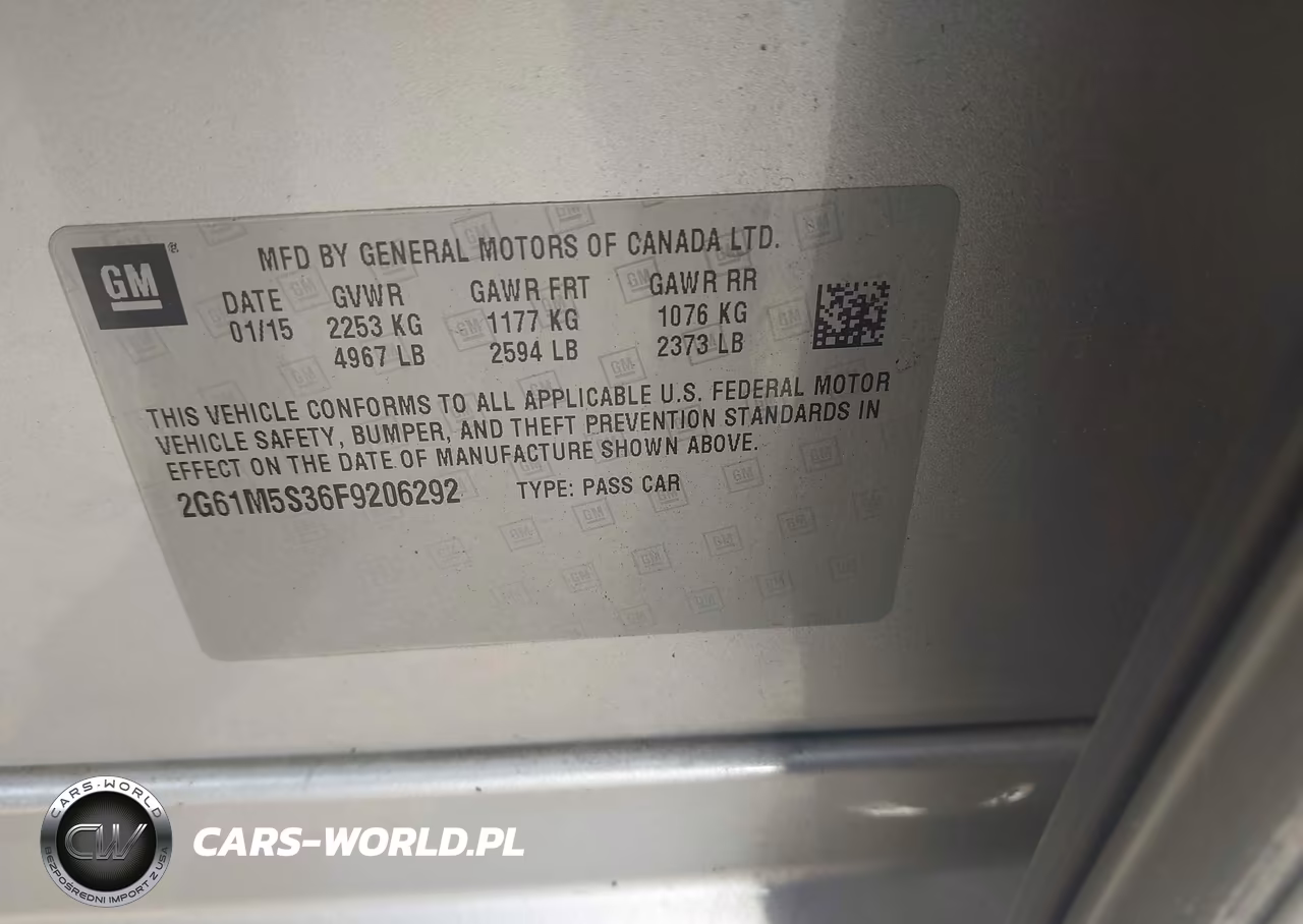 2015 Cadillac Xts Luxury VIN:2G61M5S36F9206292 - 8