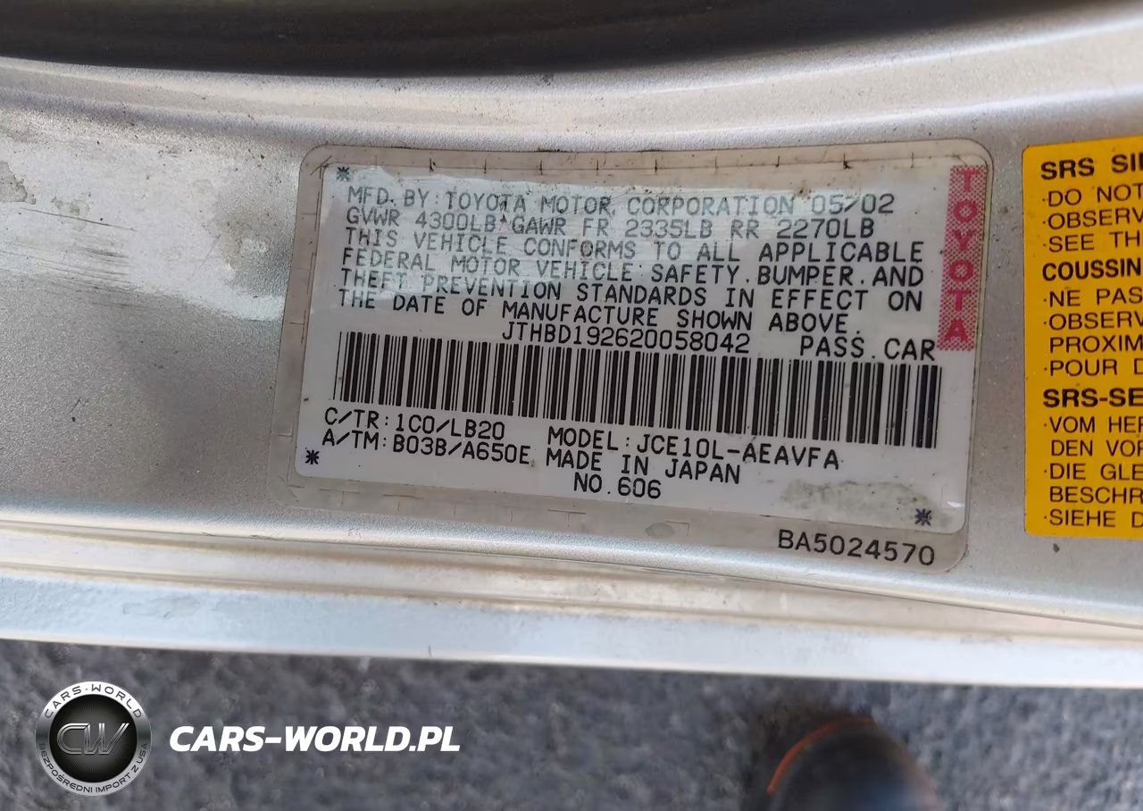 2002 Lexus Is 300 VIN:JTHBD192620058042 - 9