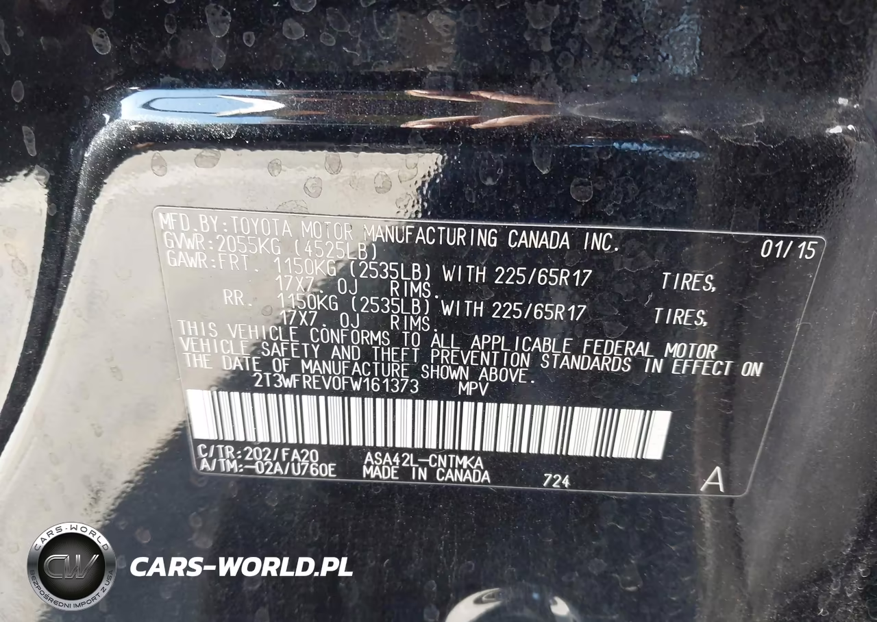 2015 Toyota Rav4 Xle VIN:2T3WFREV0FW161373 - 9