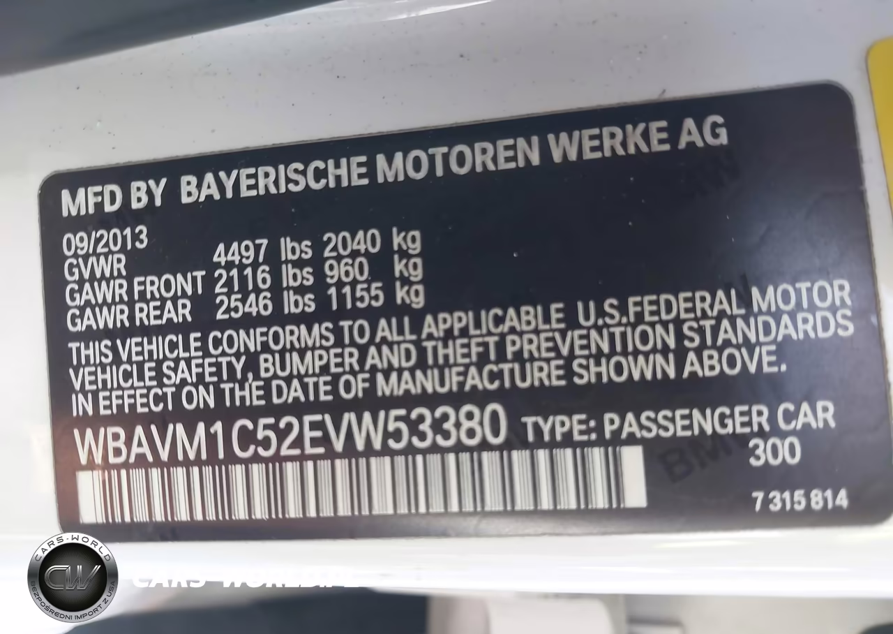 2014 BMW X1 Sdrive28I VIN:WBAVM1C52EVW53380 - 9