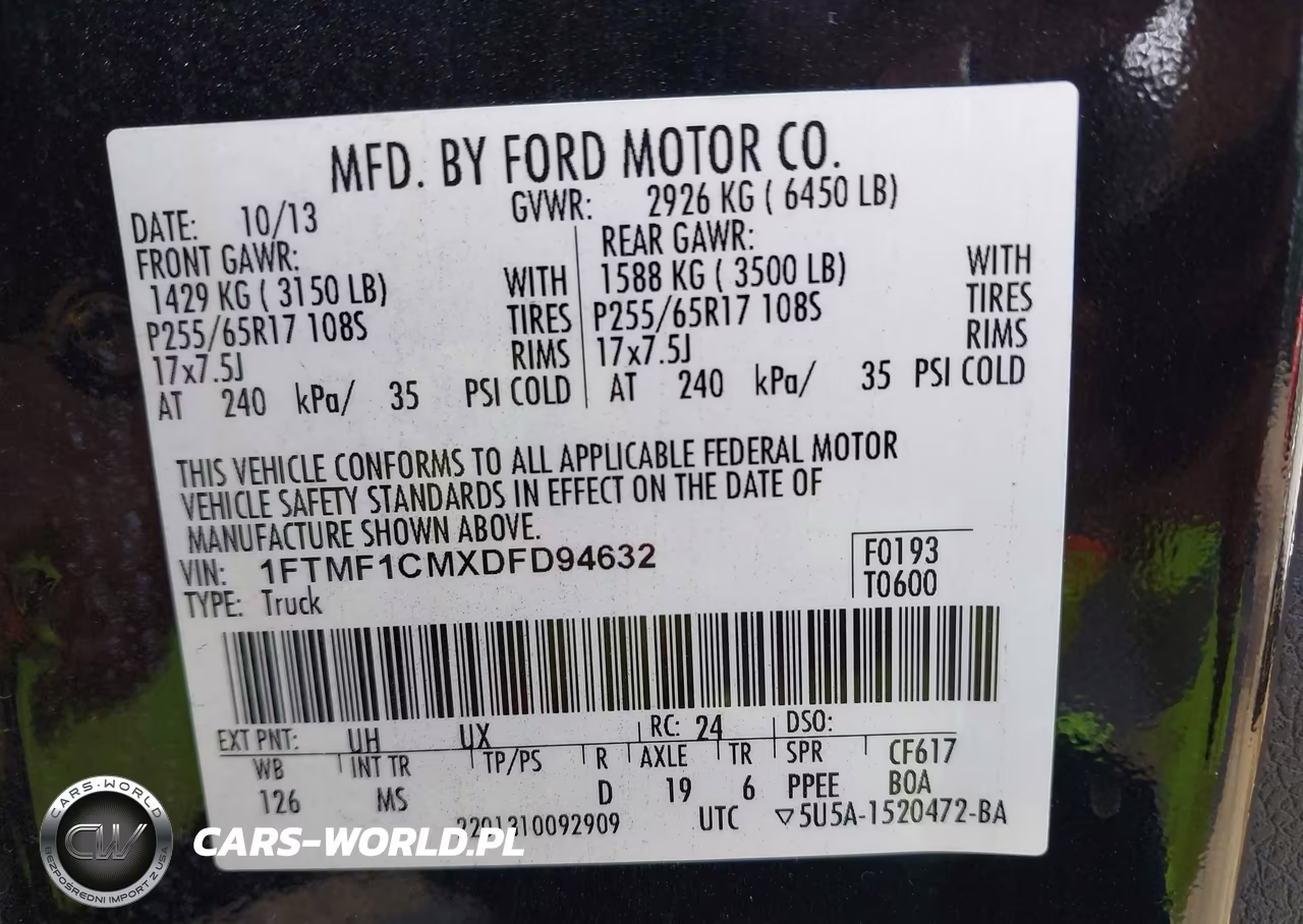 2013 Ford F-150 Xlt VIN:1FTMF1CMXDFD94632 - 9
