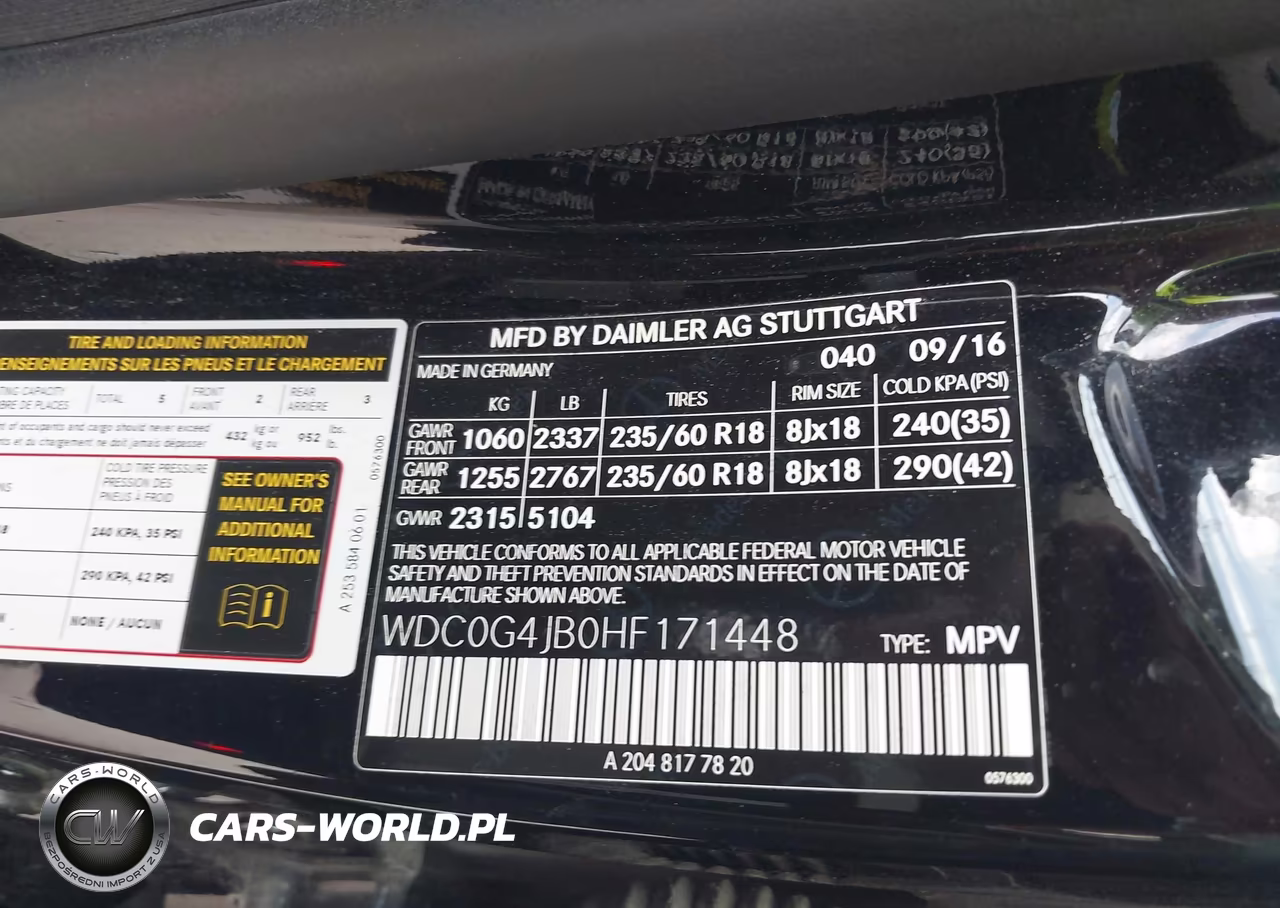 2017 Mercedes-Benz Glc 300 VIN:WDC0G4JB0HF171448 - 9