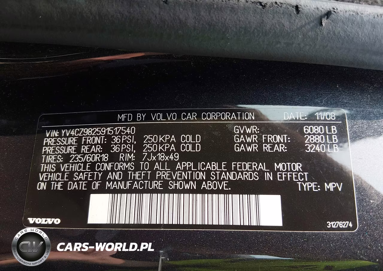 2009 Volvo Xc90 3.2 VIN:YV4CZ982591517540 - 9