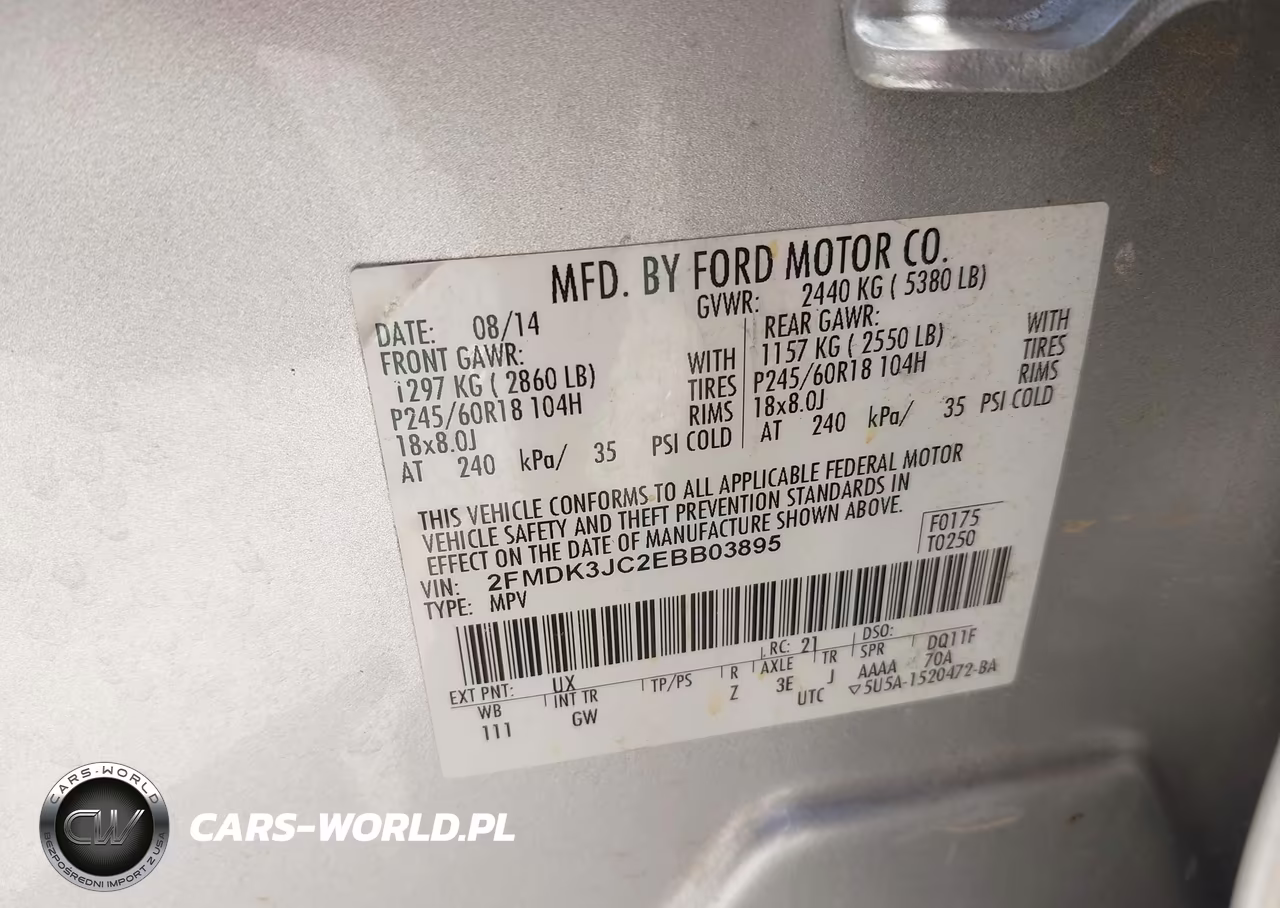 2014 Ford Edge Sel VIN:2FMDK3JC2EBB03895 - 9