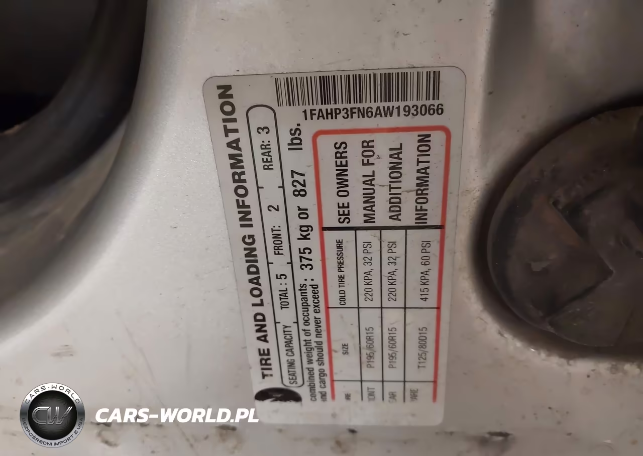 2010 Ford Focus Se VIN:1FAHP3FN6AW193066 - 9