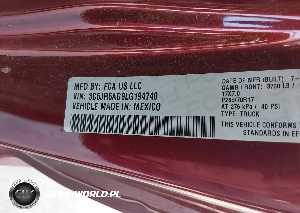 2020 Ram 1500 Classic Tradesman 4X2 6'4 Box VIN:3C6JR6AG9LG194740 - 9
