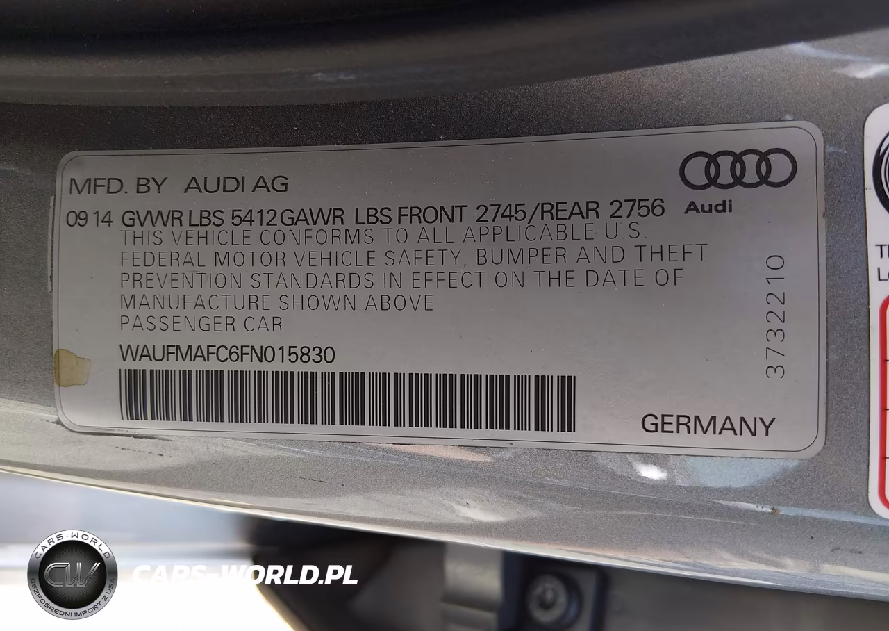 2015 Audi A6 3.0 Tdi Premium Plus VIN:WAUFMAFC6FN015830 - 9
