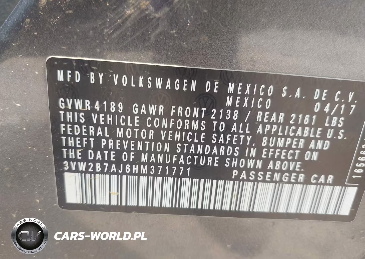 2017 Volkswagen Jetta 1.4T S VIN:3VW2B7AJ6HM371771 - 9