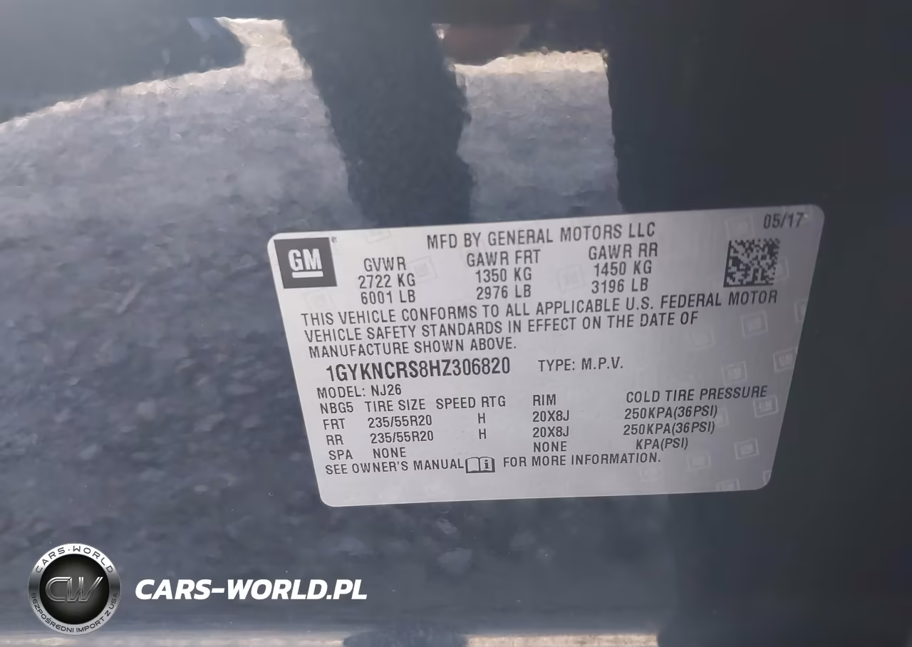 2017 Cadillac Xt5 Premium Luxury VIN:1GYKNCRS8HZ306820 - 9