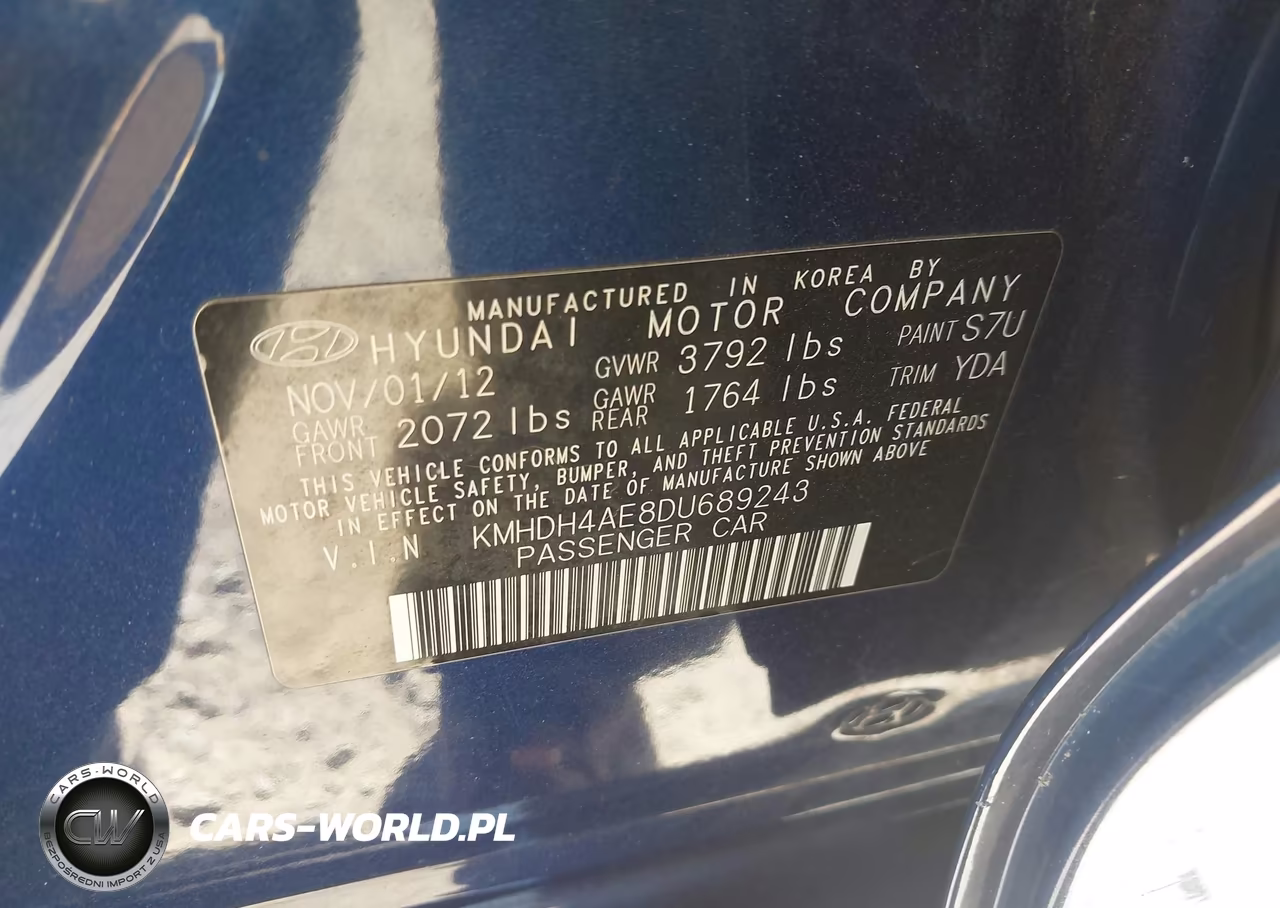 2013 Hyundai Elantra Limited VIN:KMHDH4AE8DU689243 - 9
