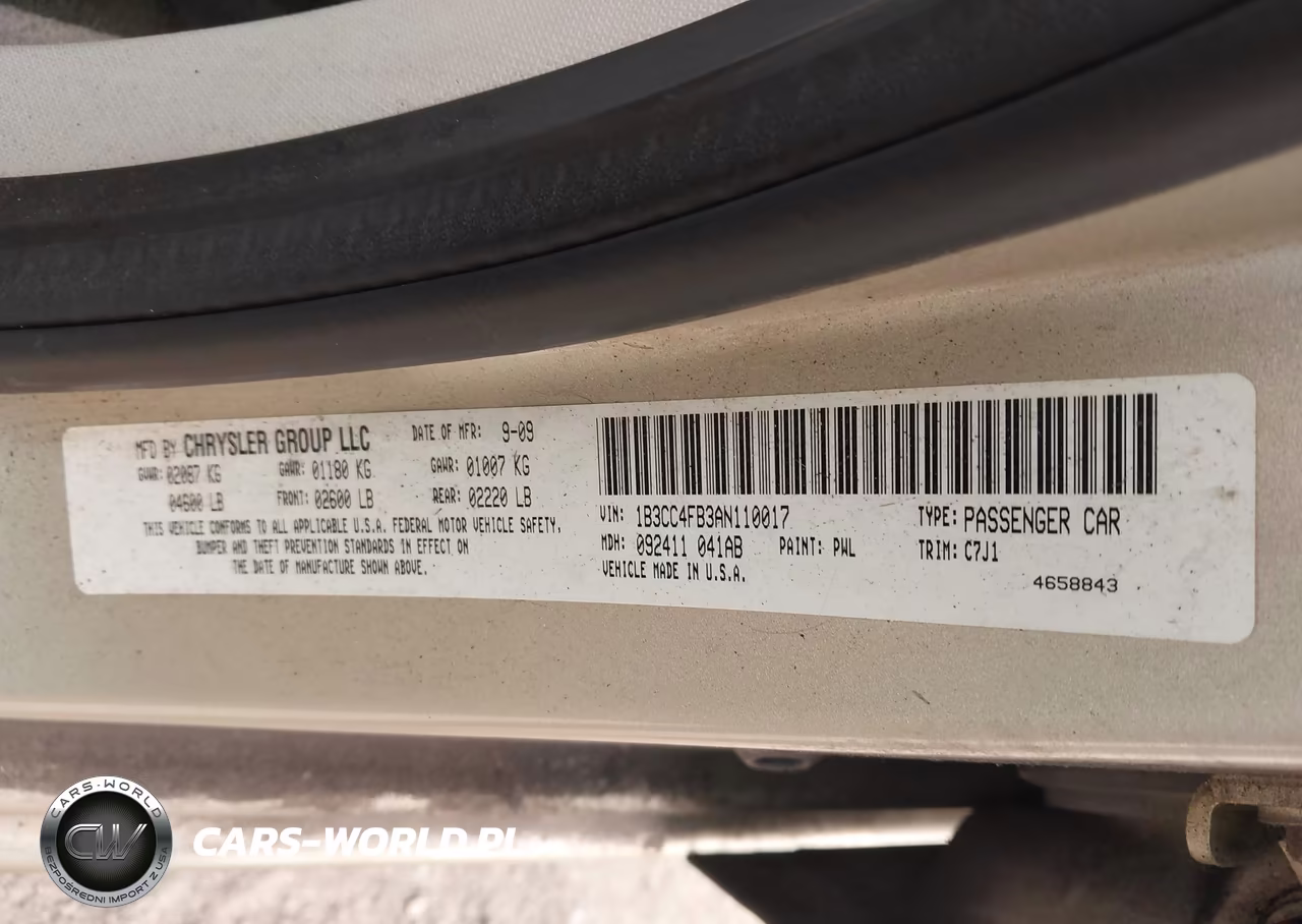 2010 Dodge Avenger Sxt VIN:1B3CC4FB3AN110017 - 9