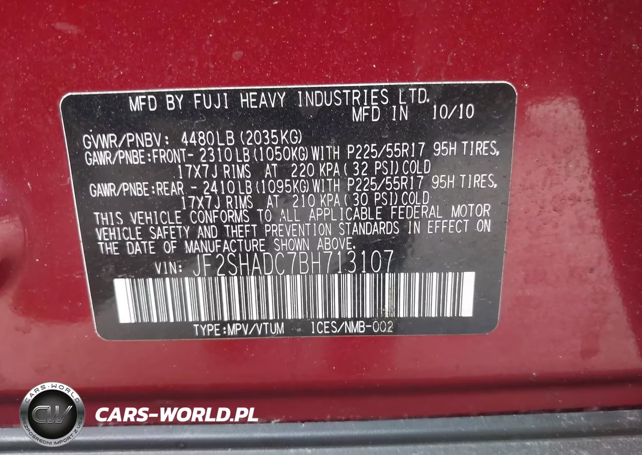 2011 Subaru Forester 2.5X Premium VIN:JF2SHADC7BH713107 - 9