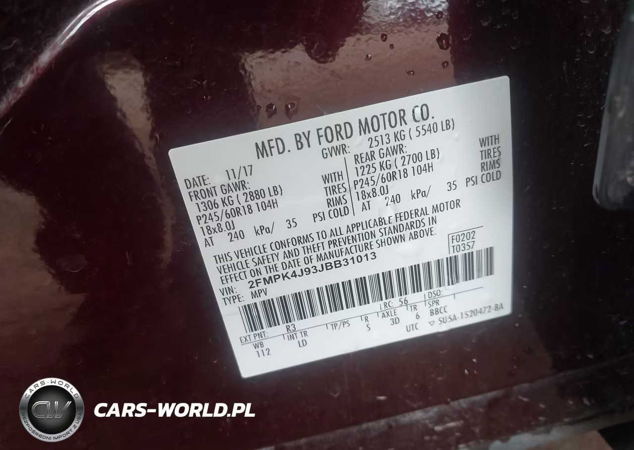 2018 Ford Edge Sel VIN:2FMPK4J93JBB31013 - 9