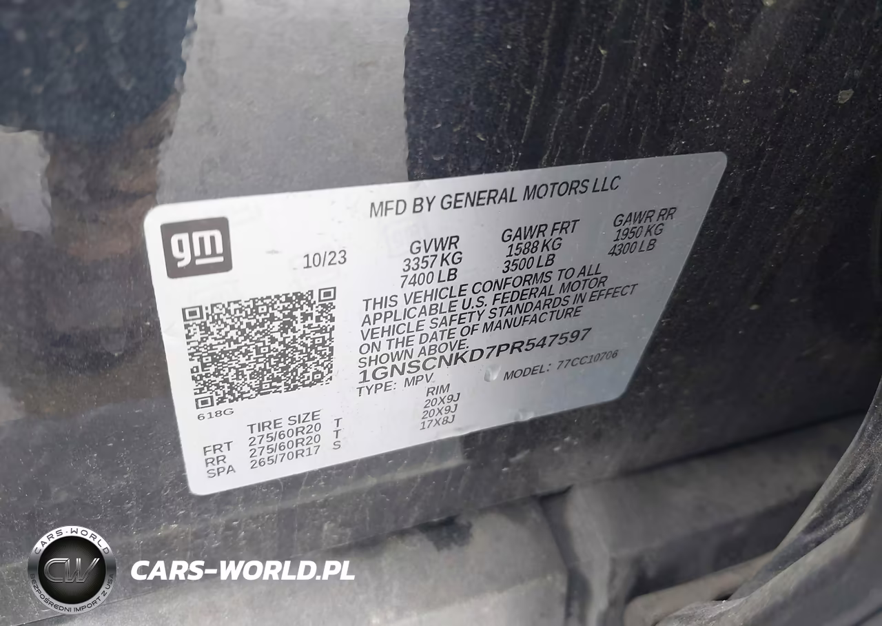2023 Chevrolet Tahoe 2Wd Lt VIN:1GNSCNKD7PR547597 - 9
