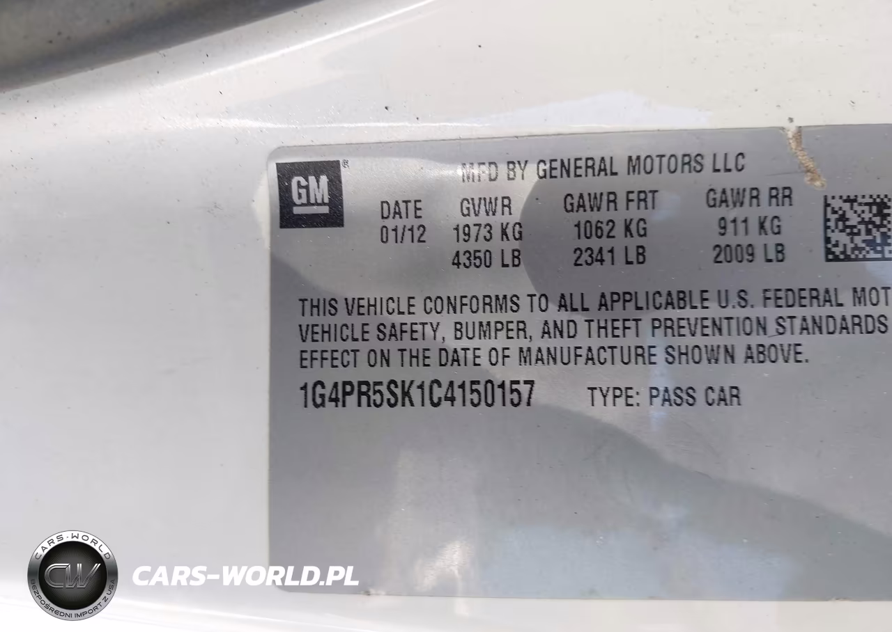 2012 Buick Verano Convenience Group VIN:1G4PR5SK1C4150157 - 9