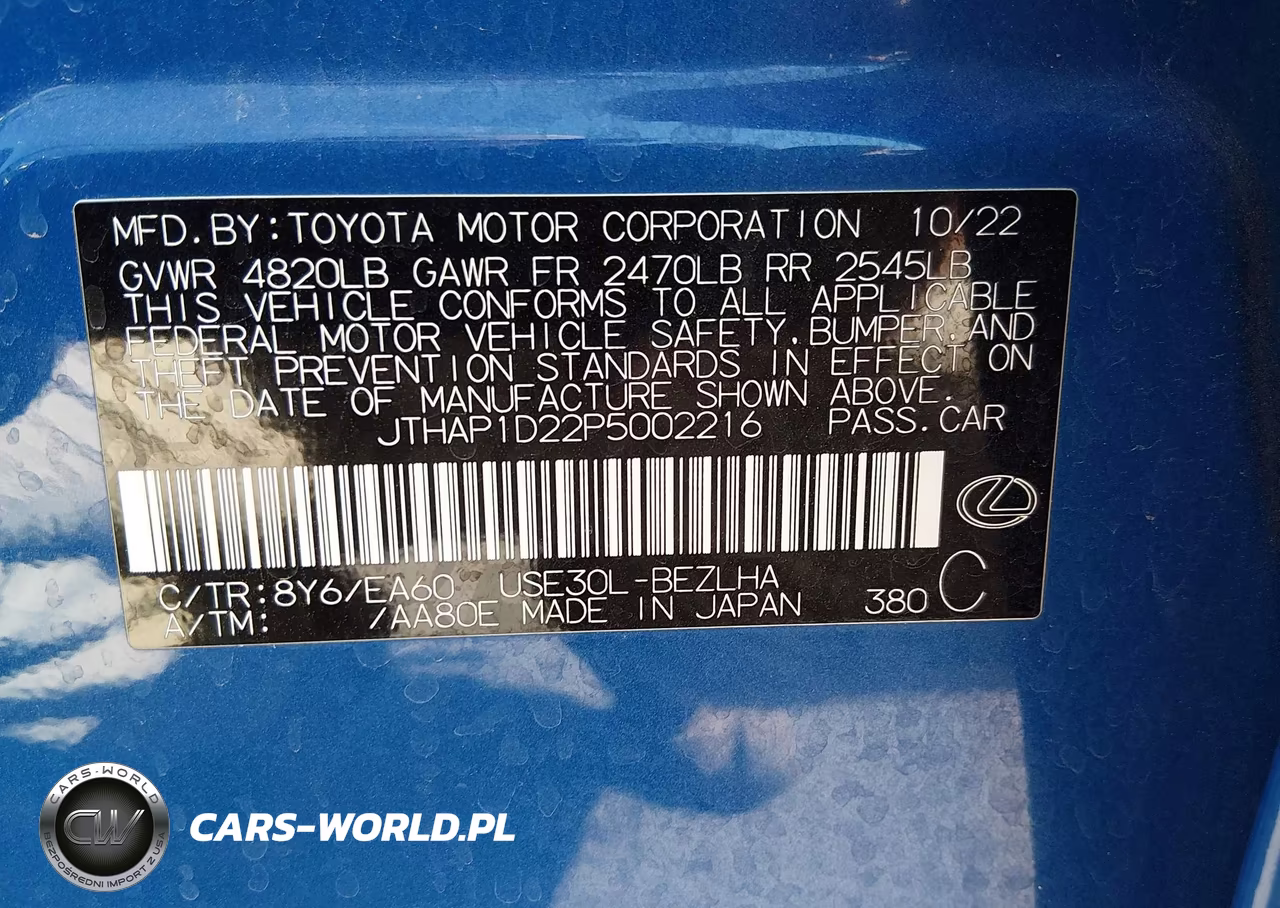 2023 Lexus Is 500 F Sport Performance Premium VIN:JTHAP1D22P5002216 - 9
