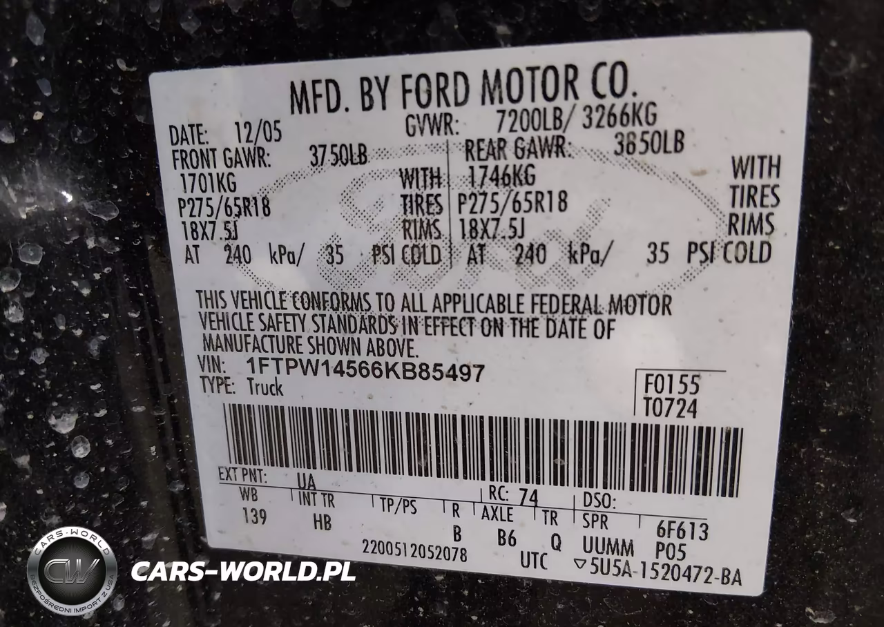 2006 Ford F150 Supercrew VIN:1FTPW14566KB85497 - 9