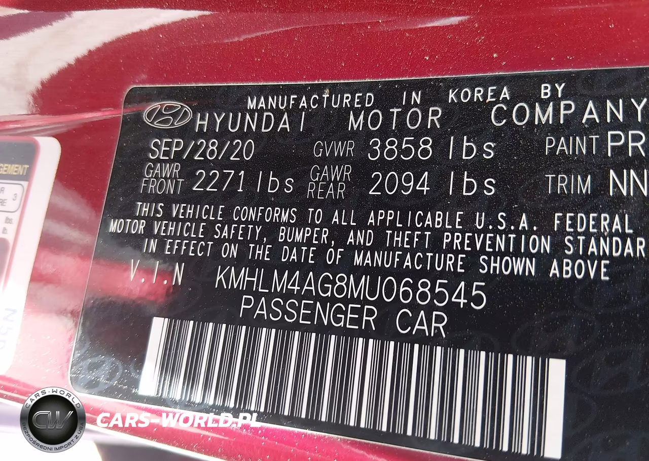 2021 Hyundai Elantra Sel VIN:KMHLM4AG8MU068545 - 9