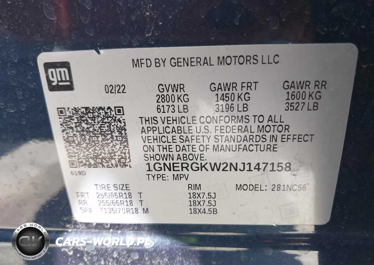 2022 Chevrolet Traverse Fwd Lt Cloth VIN:1GNERGKW2NJ147158 - 9