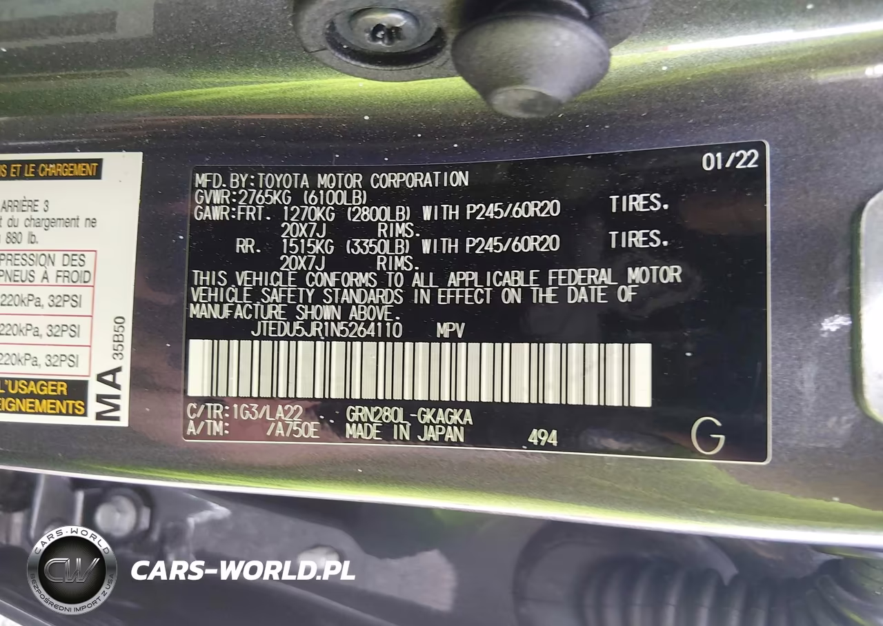 2022 Toyota 4Runner Limited VIN:JTEDU5JR1N5264110 - 9