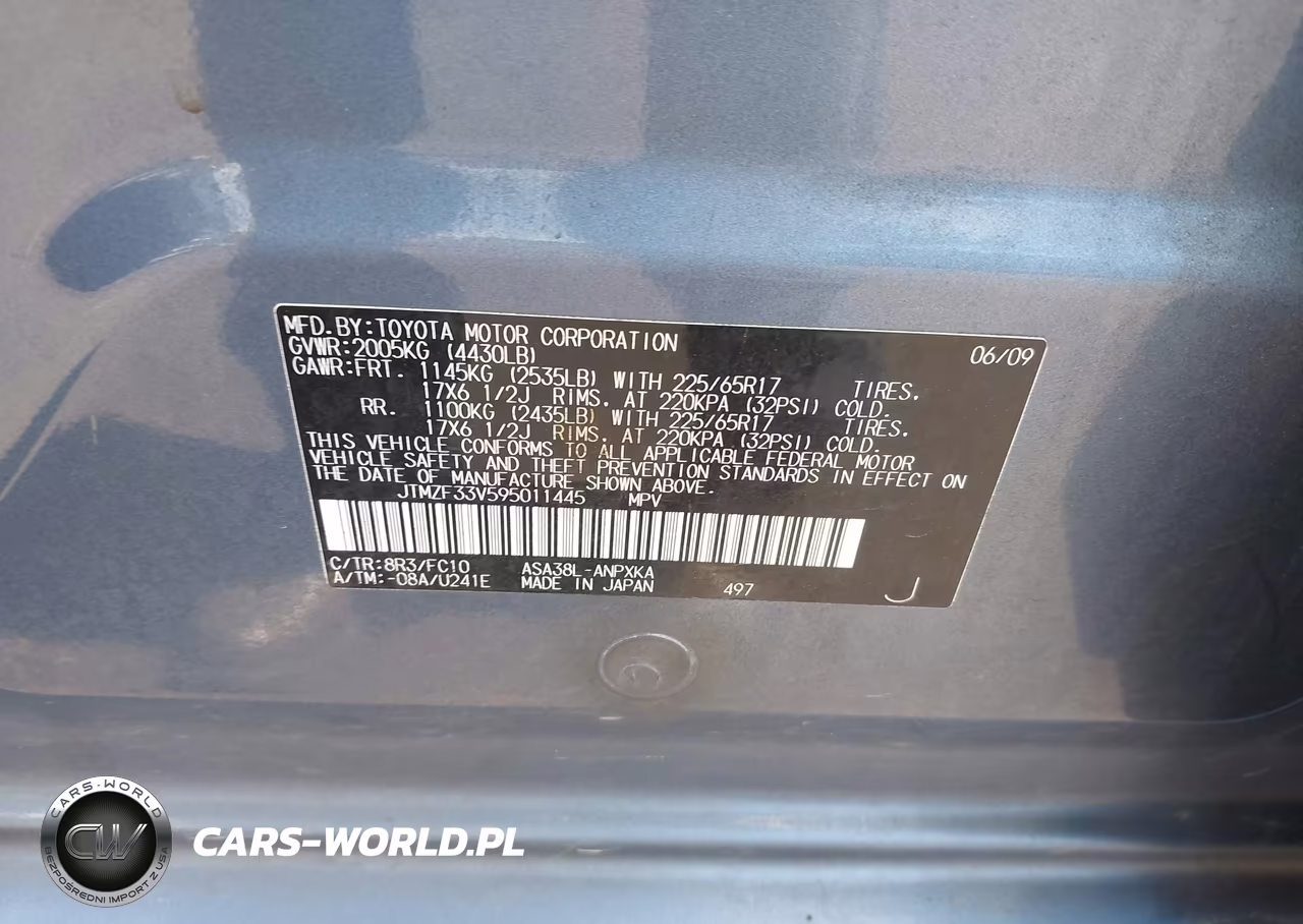2009 Toyota Rav4 VIN:JTMZF33V595011445 - 9
