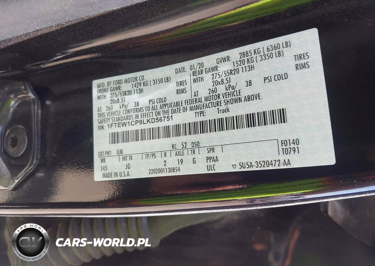 2020 Ford F-150 Xl VIN:1FTEW1CP9LKD56751 - 9