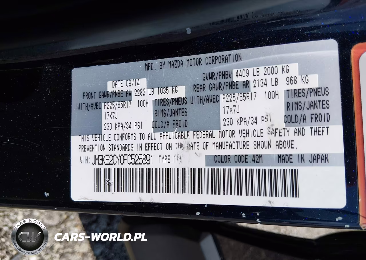 2015 Mazda Cx-5 Touring VIN:JM3KE2CY0F0525891 - 9