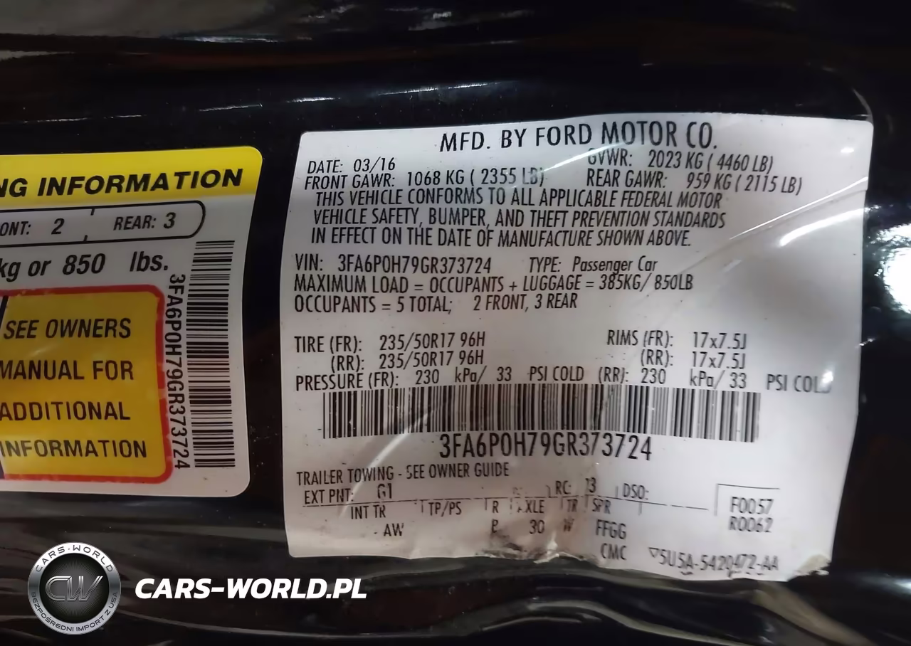 2016 Ford Fusion Se VIN:3FA6P0H79GR373724 - 9