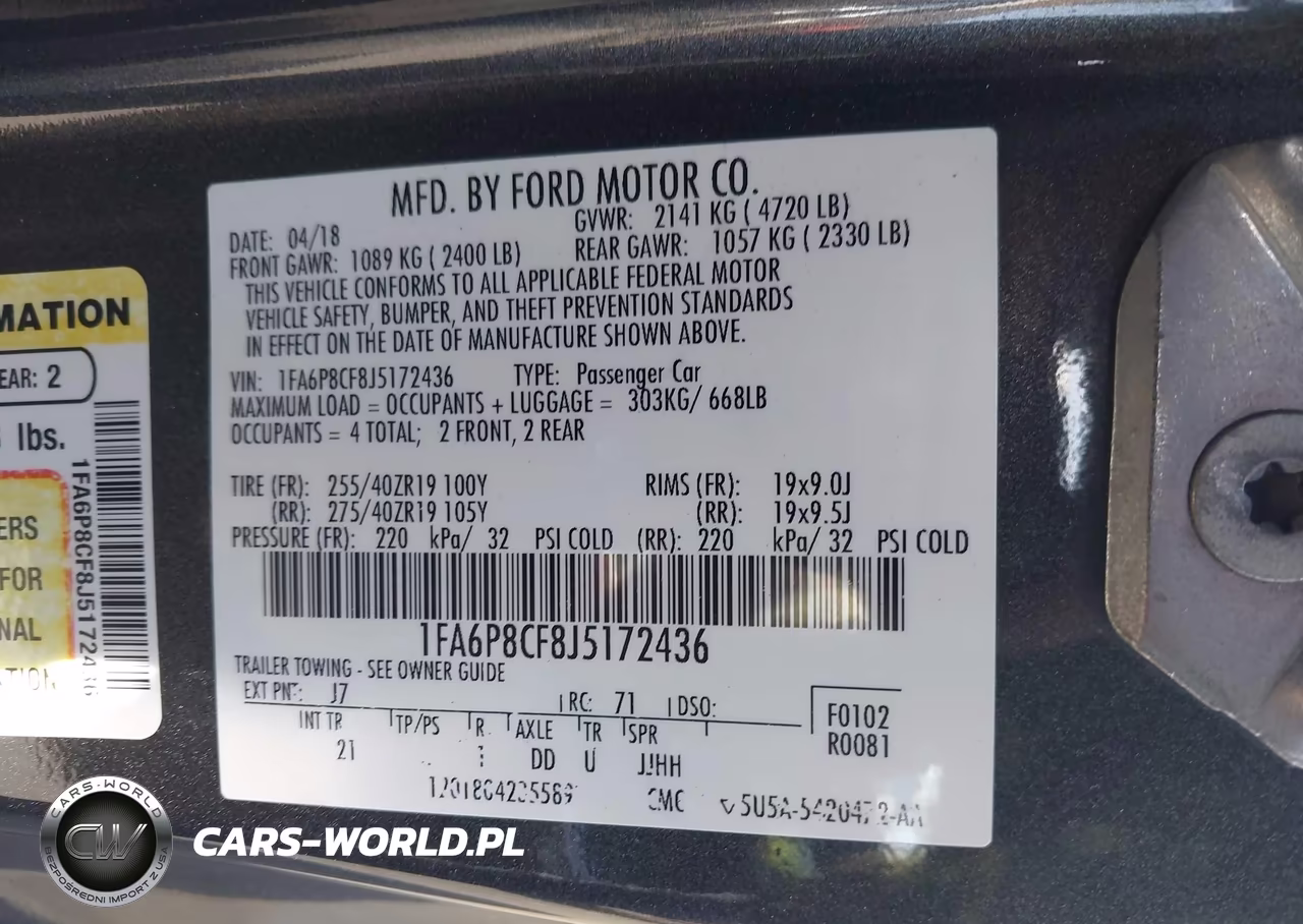 2018 Ford Mustang Gt VIN:1FA6P8CF8J5172436 - 9
