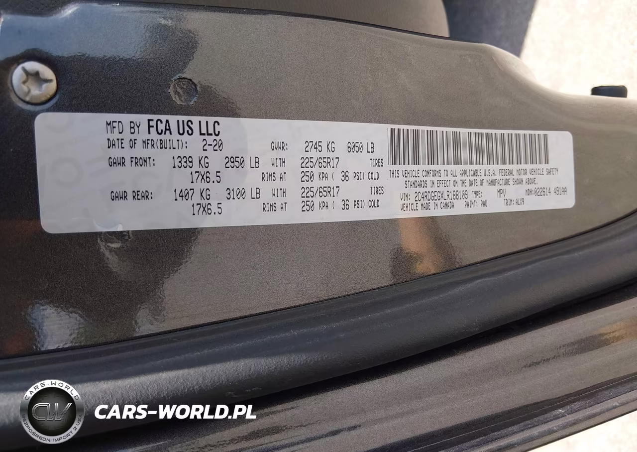 2020 Dodge Grand Caravan Gt VIN:2C4RDGEGXLR188109 - 9