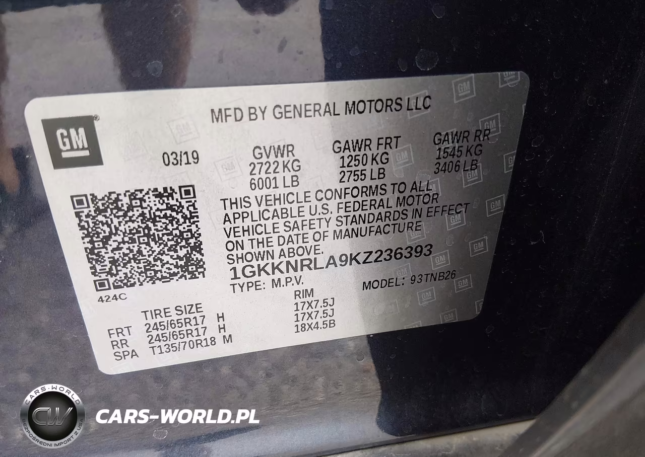 2019 GMC Acadia Sle-1 VIN:1GKKNRLA9KZ236393 - 9