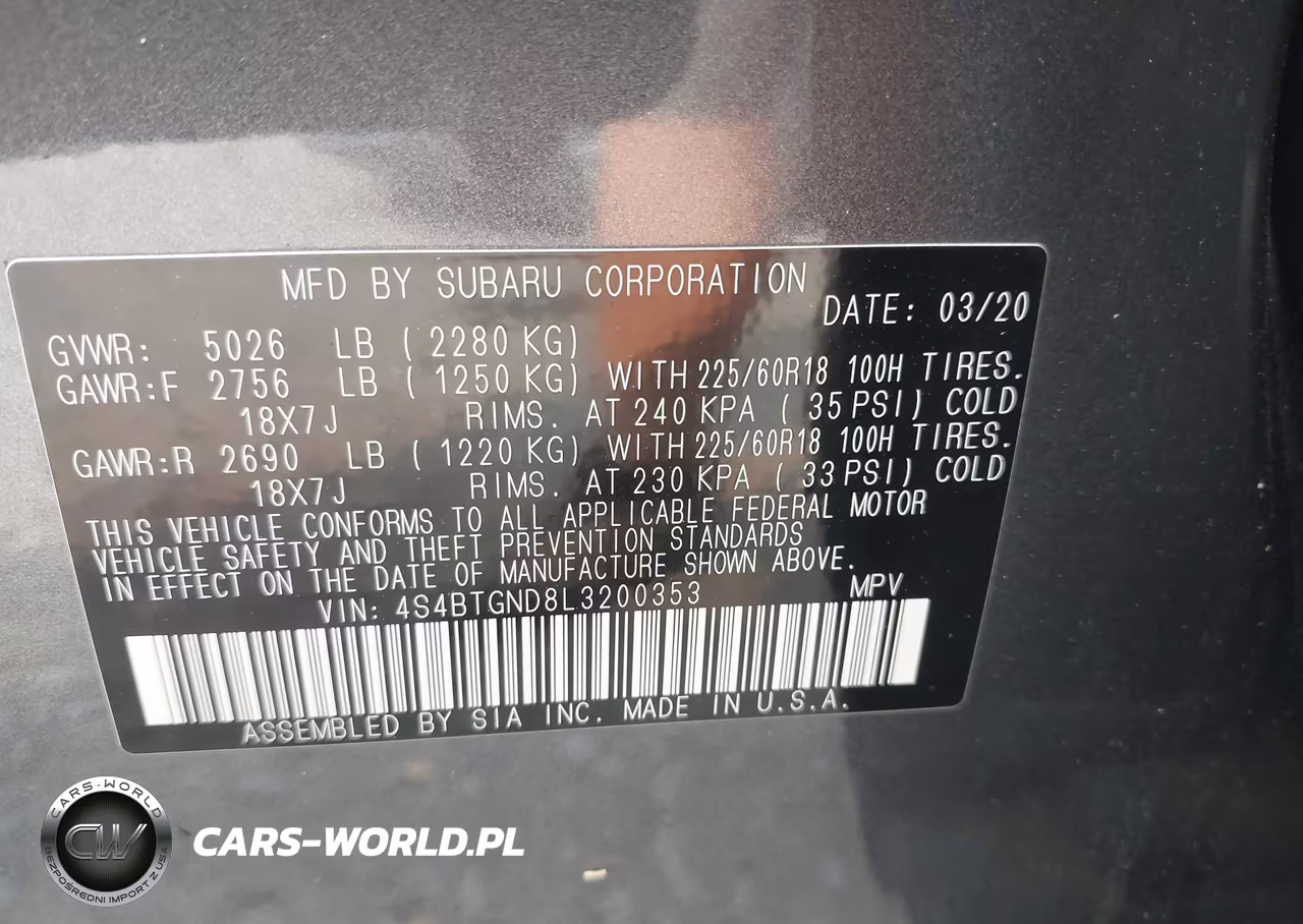 2020 Subaru Outback Limited Xt VIN:4S4BTGND8L3200353 - 9