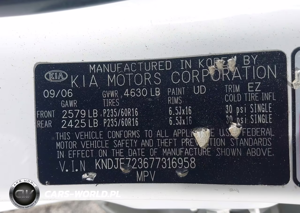 2007 Kia Sportage Lx V6 VIN:KNDJF723677316958 - 9