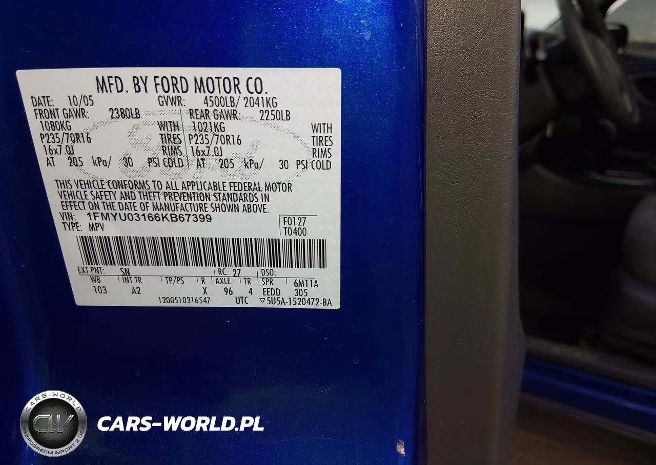 2006 Ford Escape Xlt-Xlt Sport VIN:1FMYU03166KB67399 - 9