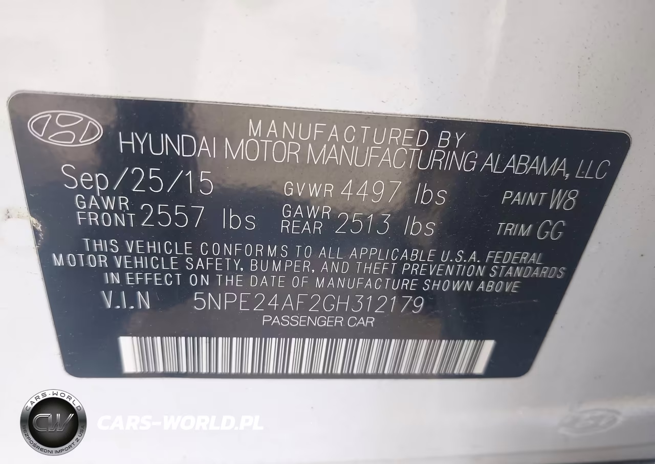 2016 Hyundai Sonata Se VIN:5NPE24AF2GH312179 - 9