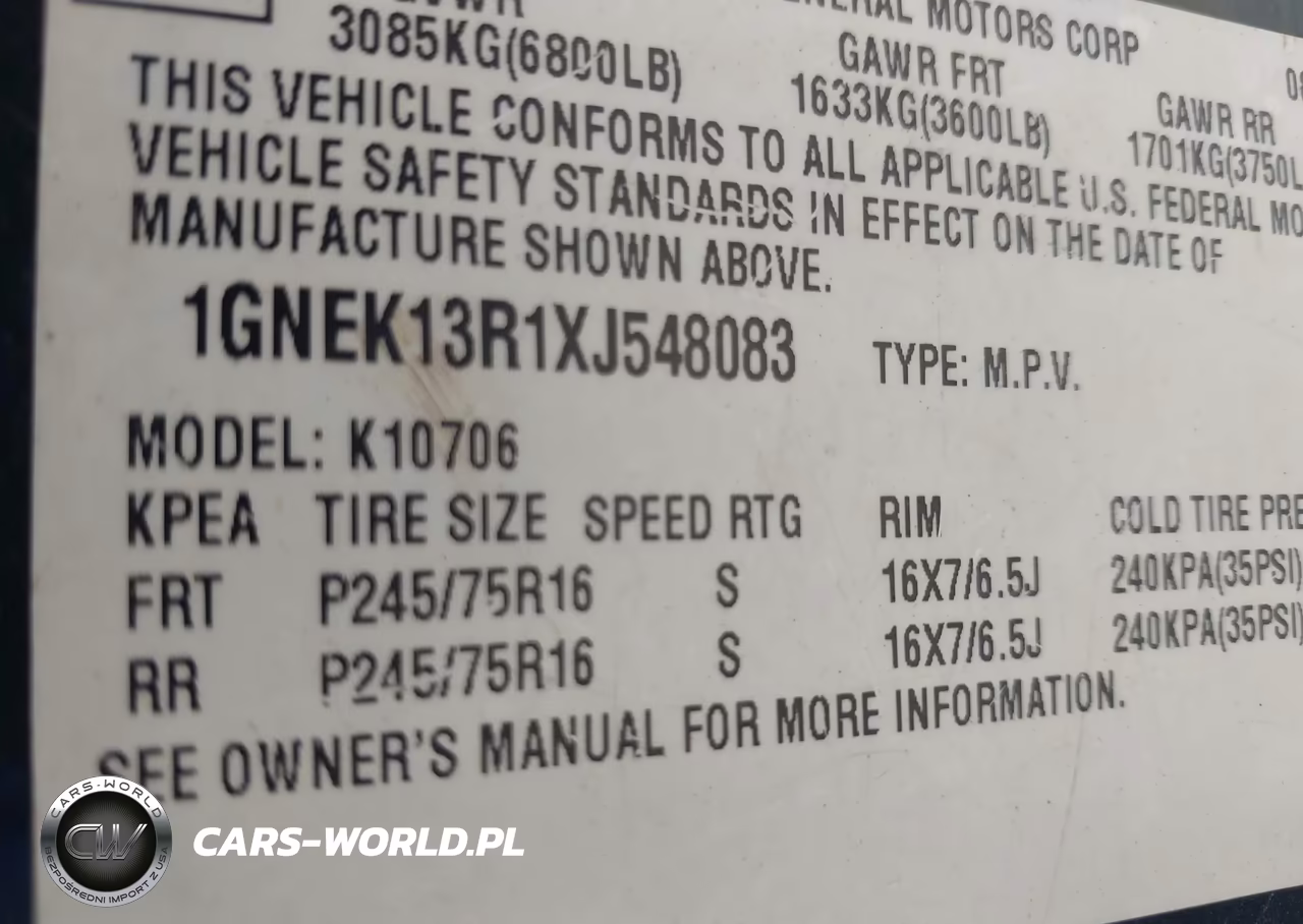 1999 Chevrolet Tahoe Ls VIN:1GNEK13R1XJ548083 - 9