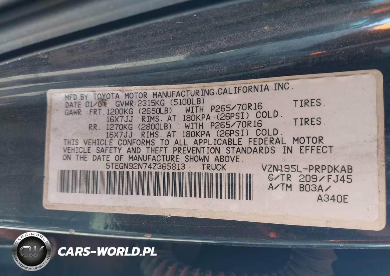 2004 Toyota Tacoma Prerunner V6 VIN:5TEGN92N74Z365813 - 9
