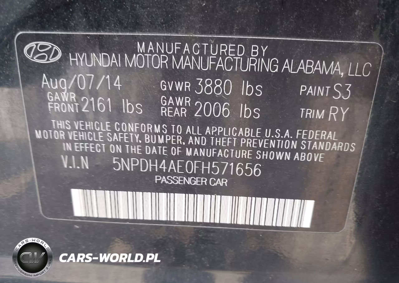 2015 Hyundai Elantra Se VIN:5NPDH4AE0FH571656 - 9