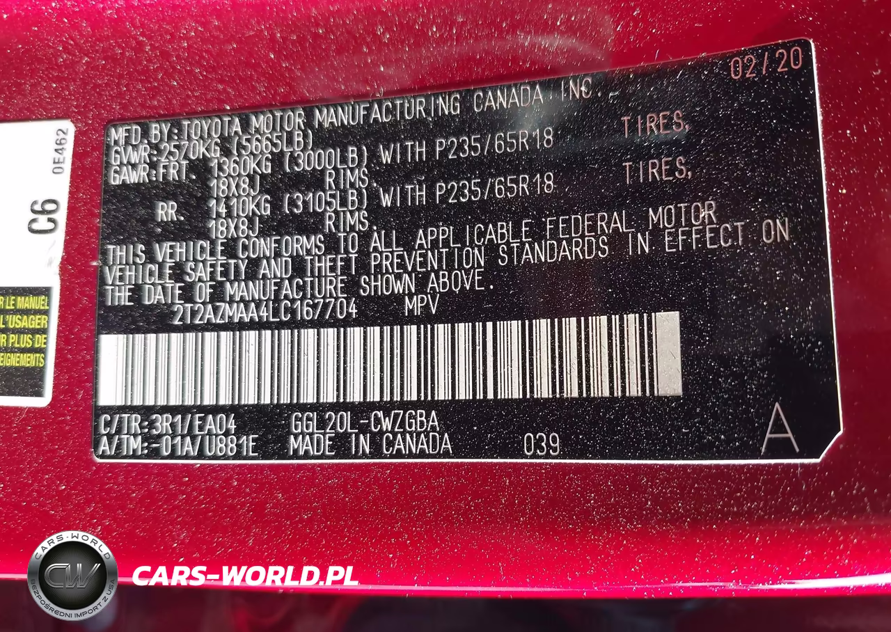 2020 Lexus Rx 350 VIN:2T2AZMAA4LC167704 - 9