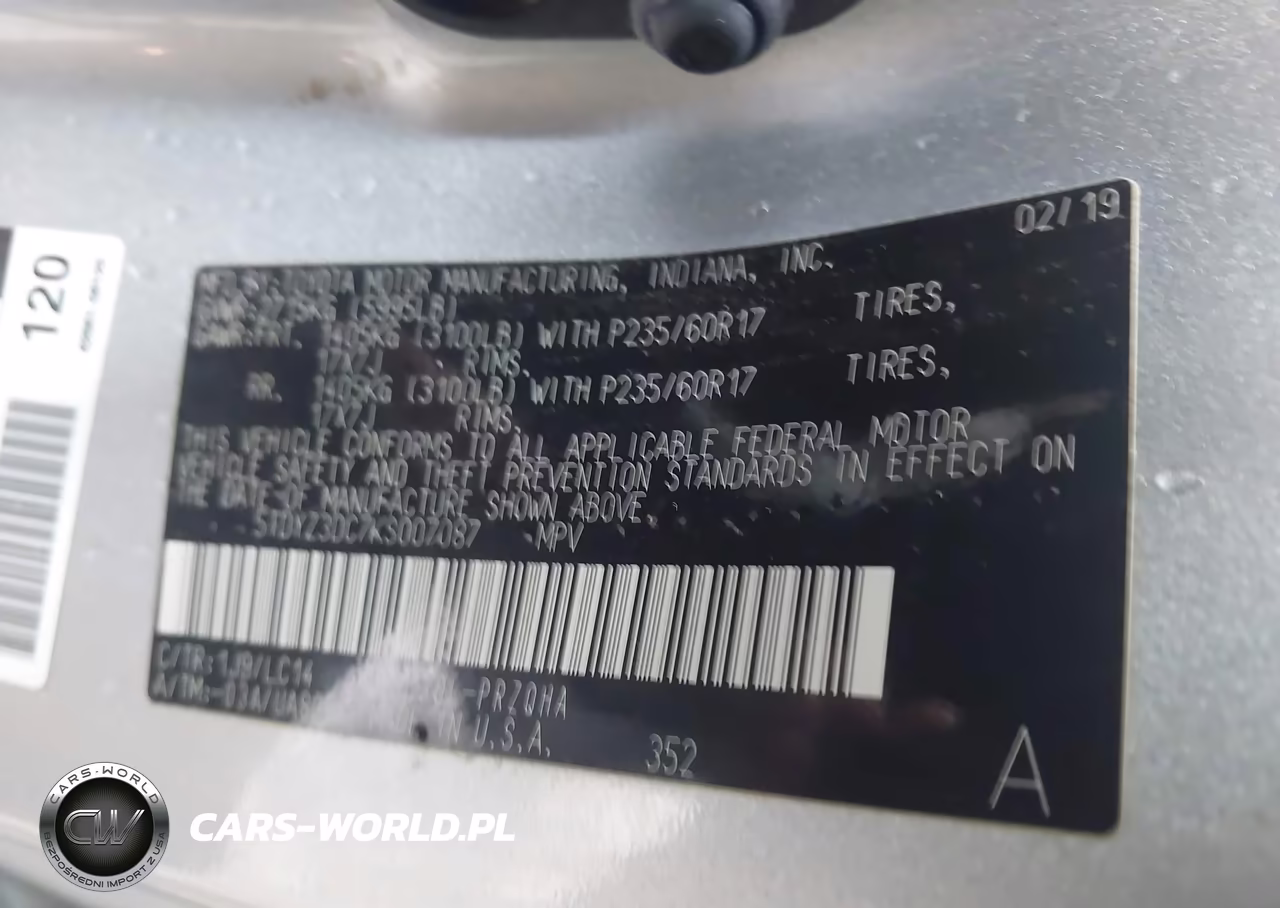 2019 Toyota Sienna Xle 8 Passenger VIN:5TDYZ3DC7KS007087 - 9