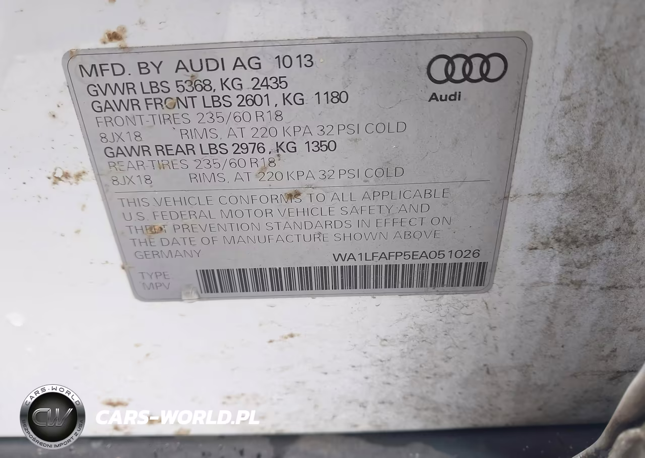 2014 Audi Q5 2.0T Premium VIN:WA1LFAFP5EA051026 - 9