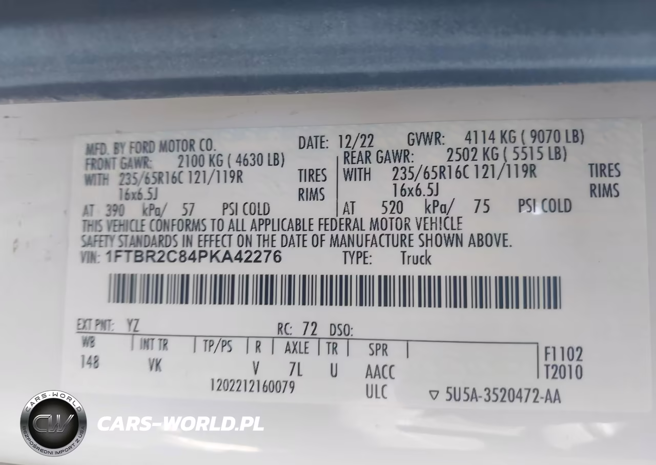 2023 Ford Transit-250 VIN:1FTBR2C84PKA42276 - 9