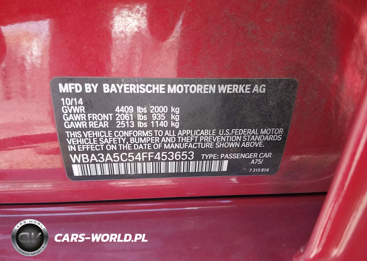 2015 BMW 328I VIN:WBA3A5C54FF453653 - 9