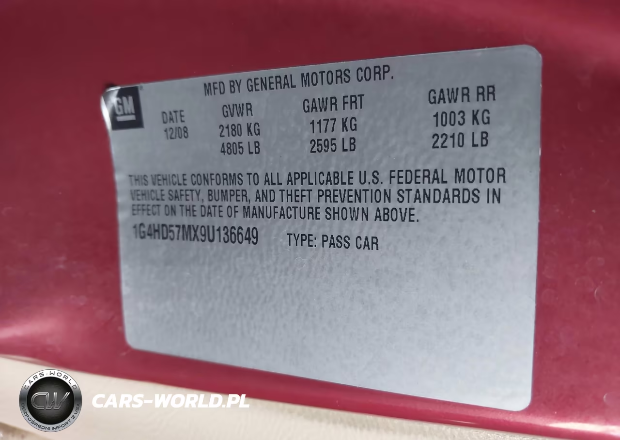 2009 Buick Lucerne Cxl-3 VIN:1G4HD57MX9U136649 - 9