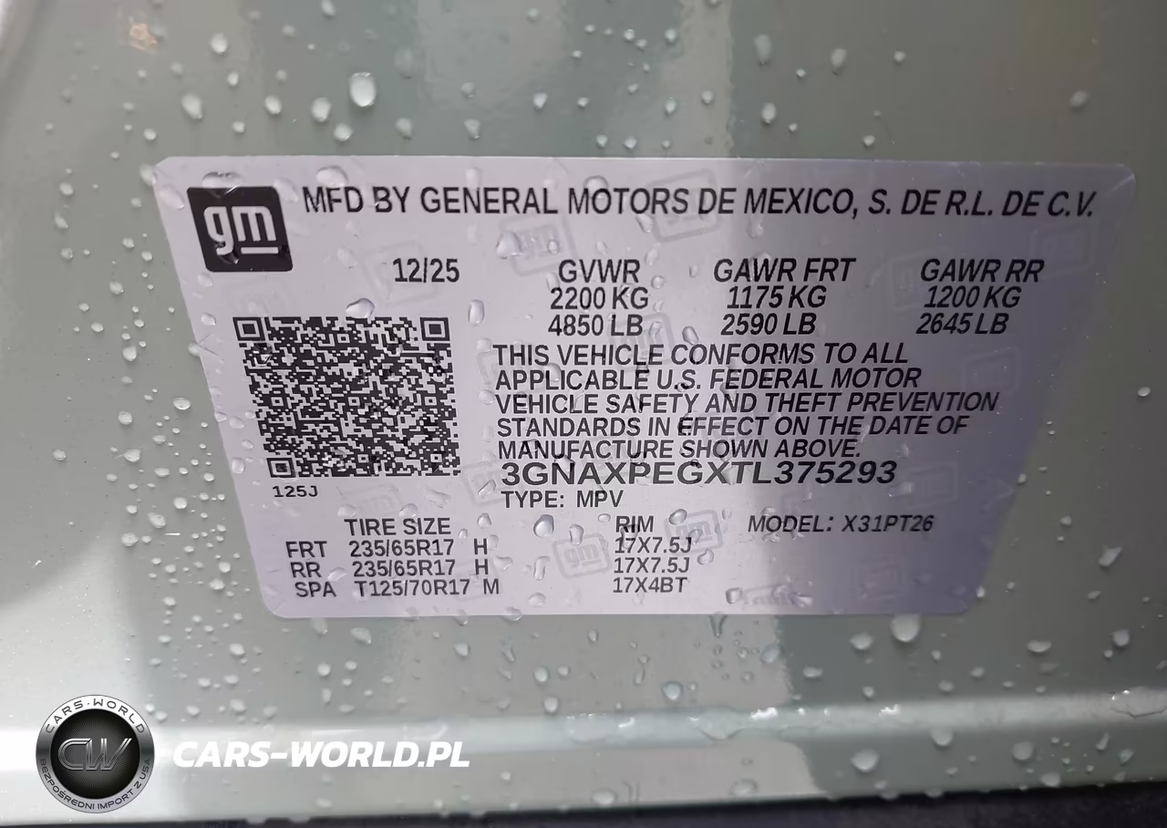 2026 Chevrolet Equinox Awd Lt VIN:3GNAXPEGXTL375293 - 9