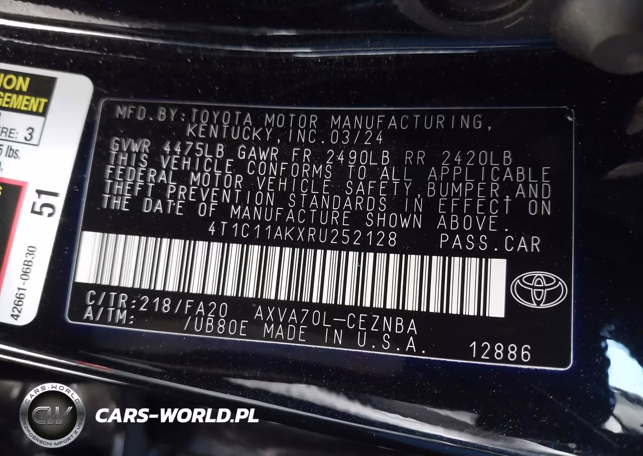 2024 Toyota Camry Le VIN:4T1C11AKXRU252128 - 9